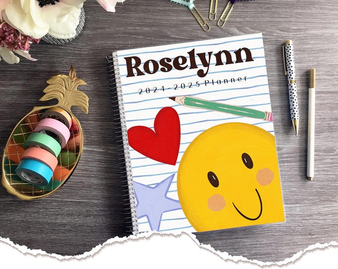 Appointment Book,Personalized,Checklist Planner,2025-2026,Hairstylist Salon Planner,Daily Checklist Agenda,Weekly Calendar- Smile