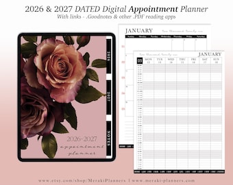 Digital Appointment Planner 2026 - 2027 | 2 Years - Salon Planner Appointment Book - Beautiful Life