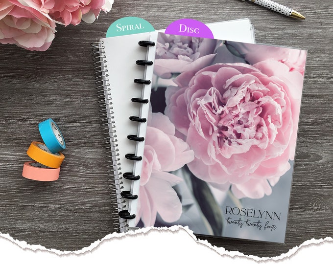 Appointment Book,Personalized,Checklist Planner,2025-2026,Hairstylist Salon Planner,Daily Checklist Agenda,Weekly Calendar- PEONIES II