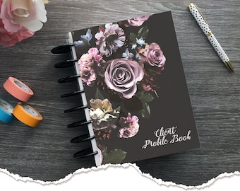 Meraki Planners - Client Profile Book | Beauty Salon - Discbound -Vintage Scene 2 Hairstylist Gift
