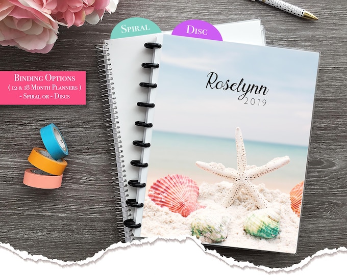 Appointment Book,Personalized,Checklist Planner,2025-2026,Hairstylist Salon Planner,Daily Checklist Agenda,Weekly Calendar- Beach Star
