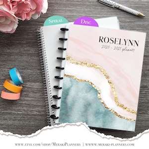 Appointment Book 2025-2026 Personalized Meraki Planners Hairstylist  Salon Planner Daily Checklist, Monthly and Weekly Calendar  - Waves