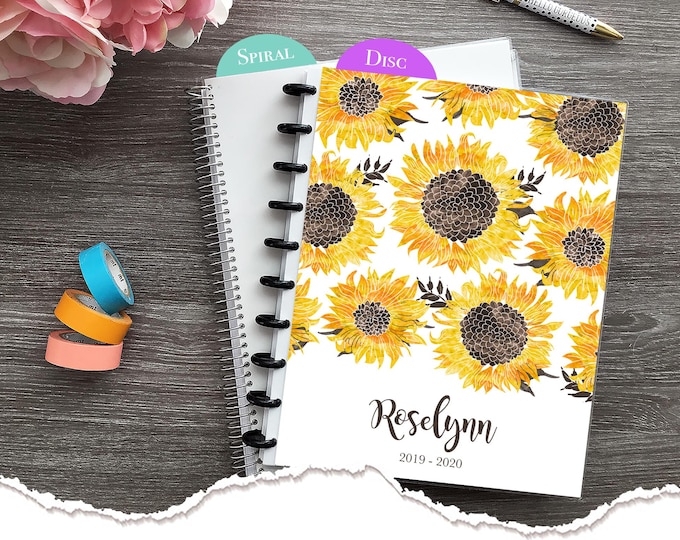 Appointment Book,Personalized,Checklist Planner,2025-2026,Hairstylist Salon Planner,Daily Checklist Agenda,Weekly Calendar- Sunflowers