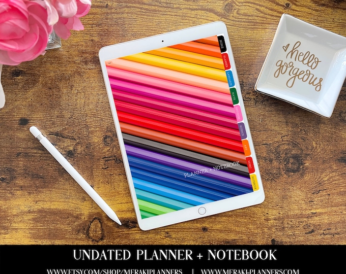 Final Sale! Meraki Planners -Undated Digital Planner - GoodNotes- Weekly,Appointment,Notebook Planner  -  HomeSchooling 2