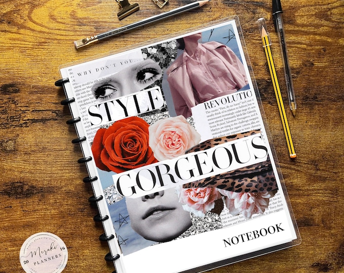 Discbound Notebook, Letter Size, Lined Sheets, College Ruled, 100 Sheets, Personalized Notebook - Magazine Gal