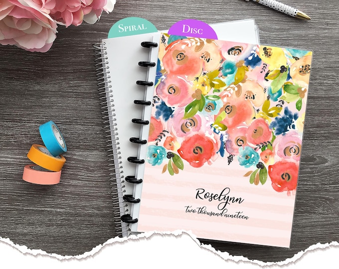 Appointment Book, Personalized, Checklist Planner, 2025-2026 Hairstylist Salon Planner, Daily Checklist Agenda, Weekly Calendar - Florals