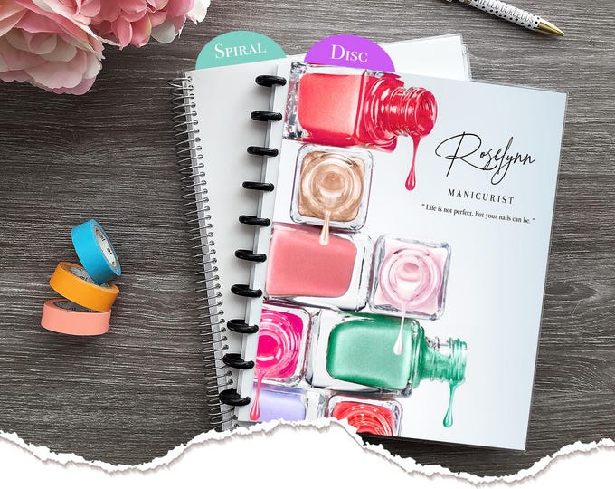 Appointment Book 2025-2026 Meraki Planners Salon Planner Daily Checklist, Monthly and Weekly Calendar  - Manicurists