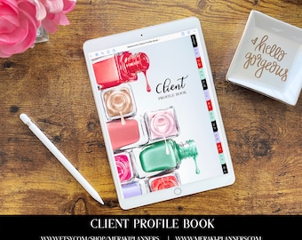 Meraki Planners -Client Profile Book -GoodNotes-Salon Book - Nail Tech