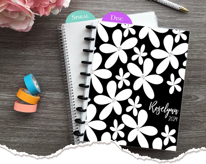 Appointment Book,Personalized,Checklist Planner,2025-2026,Hairstylist Salon Planner,Daily Checklist Agenda,Weekly Calendar-- White Florals