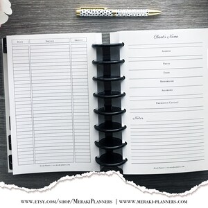 Meraki Planners Client Profile Book Discbound Watercolor image 4