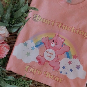 Don't Fucking Care Bear Exclusive Tee White / Small | UntamedEgo LLC.