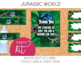 Jurassic Park / Food Label Party Sign PRINTABLE | Etsy