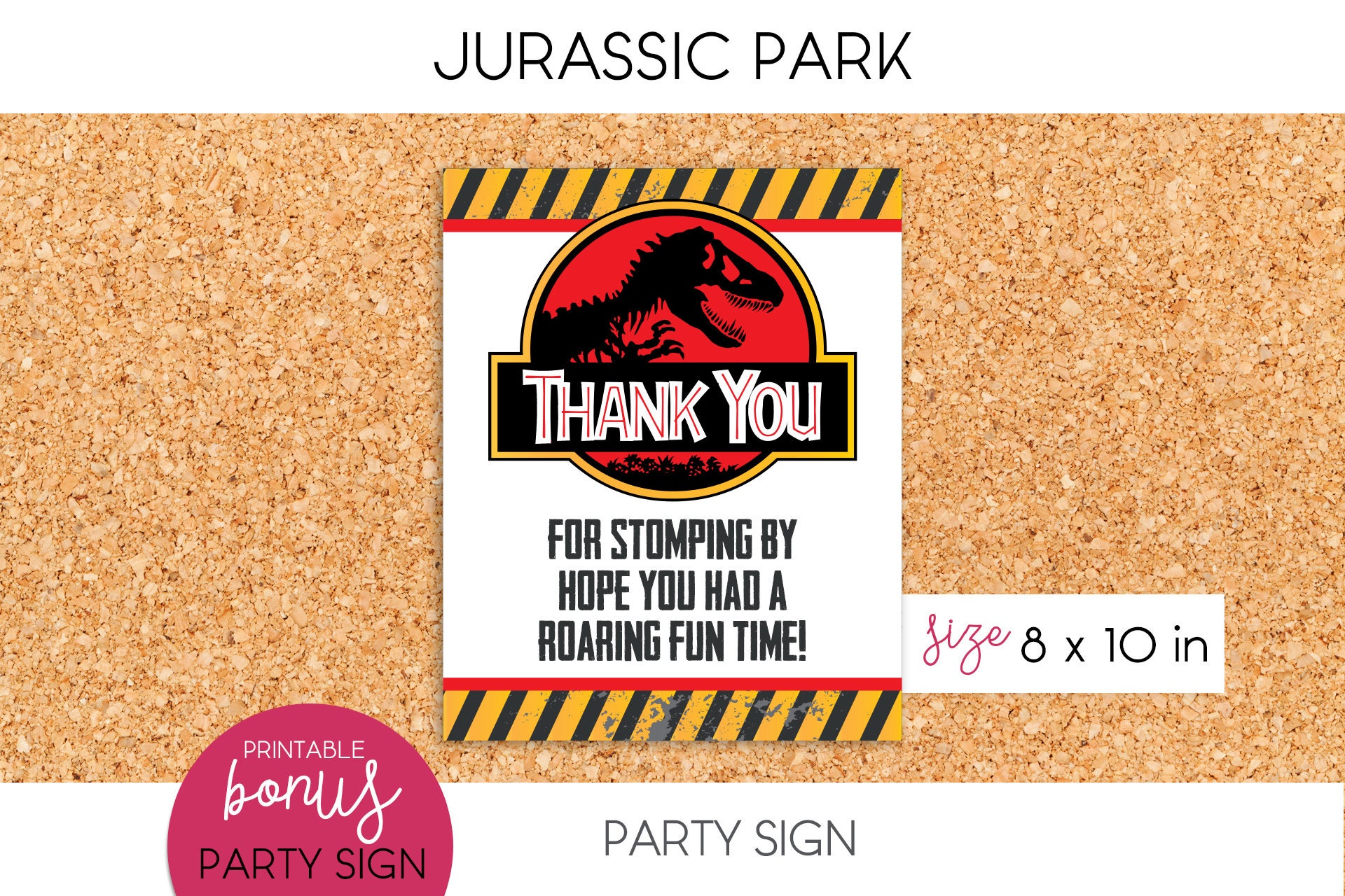 Jurassic Park / Food Label Party Sign PRINTABLE | Etsy