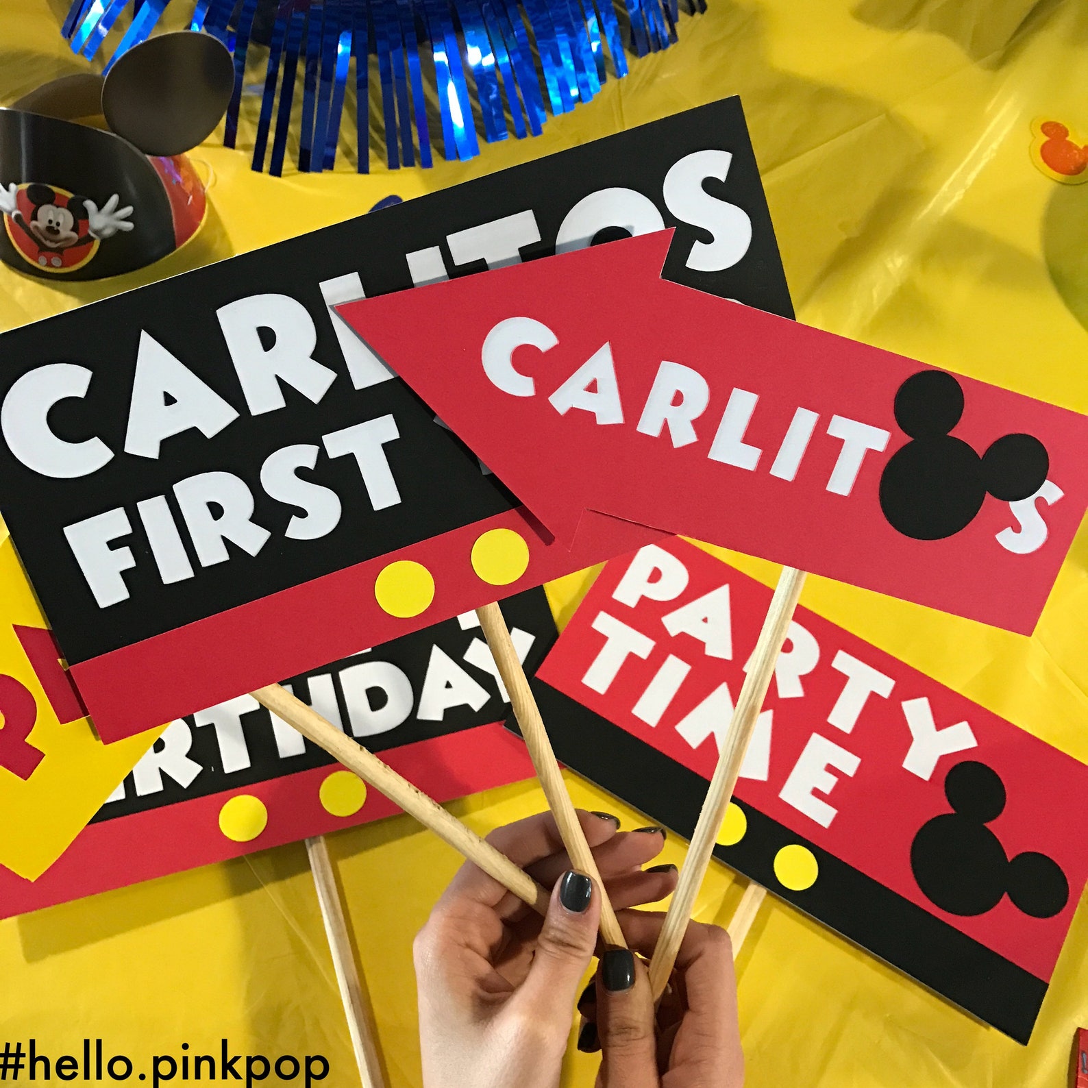 Mickey Photo Booth Props PRINTABLE - Etsy México