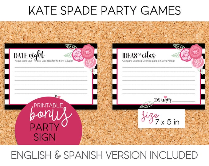 Printable Bridal Shower Games Printable Help the Bride to Be Write Her ...