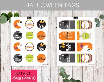 Halloween Tags, Geschenkanhänger, Candy Tags, Favors Tags - PRINTABLE