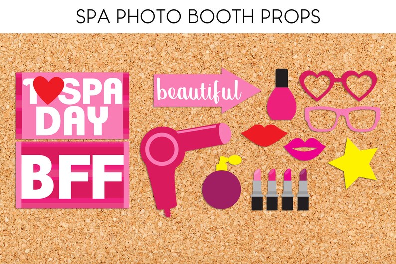 Spa Photo Booth Props PRINTABLE | Etsy