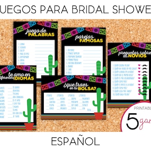 Juegos para Despedida de Soltera &quot;Fiesta Mexicana&quot; - PRINTABLE (Spanish)