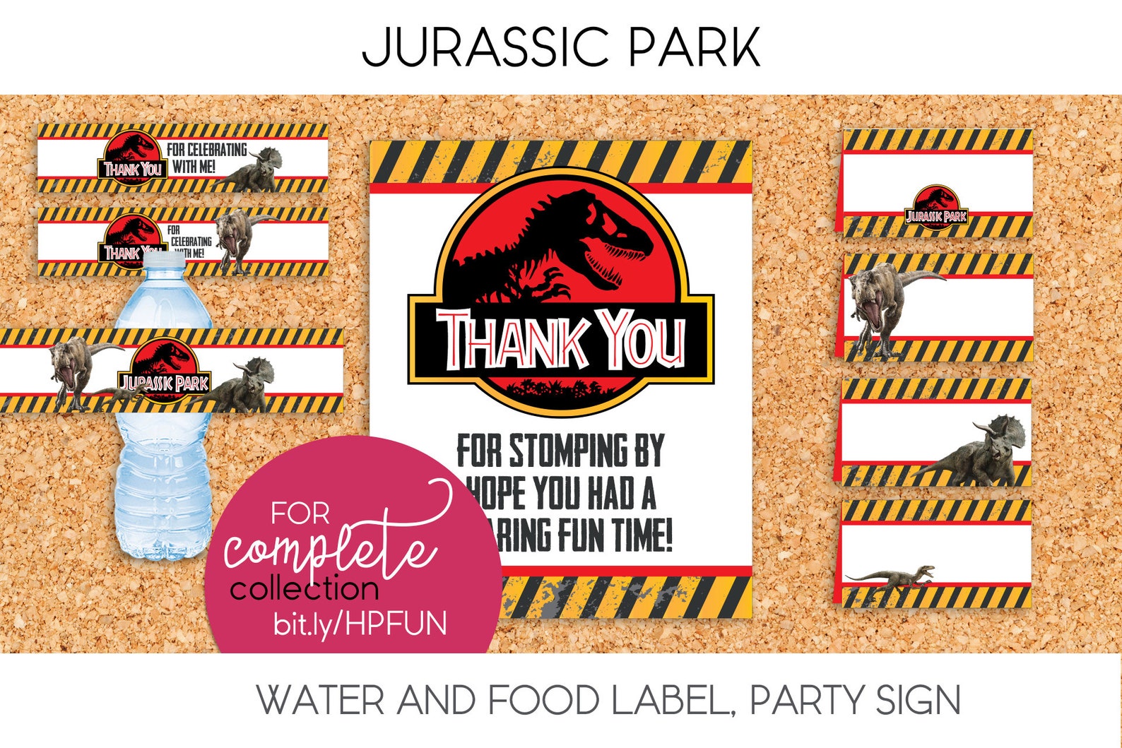 Jurassic Park / Food Label Party Sign PRINTABLE - Etsy