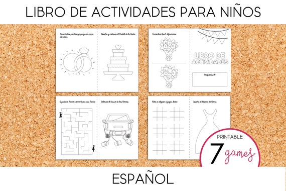 Libro De Actividades Para Ninos Ninas En Bodas Printable Etsy