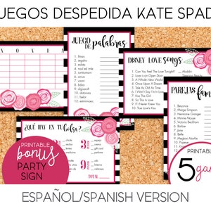 Juegos para Despedida de Soltera &quot;Kate Spade&quot; - PRINTABLE (Spanish)