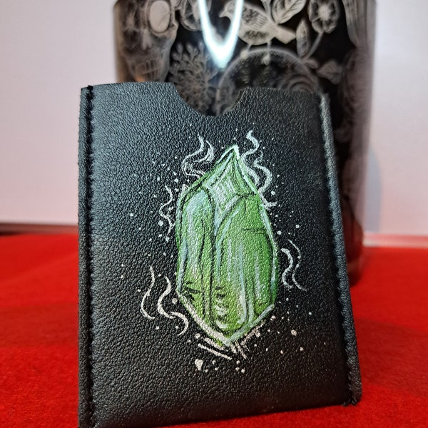 Portefeuille en cristal vert, porte-cartes, Quartz, Aventurine, Jade, cristaux de guérison