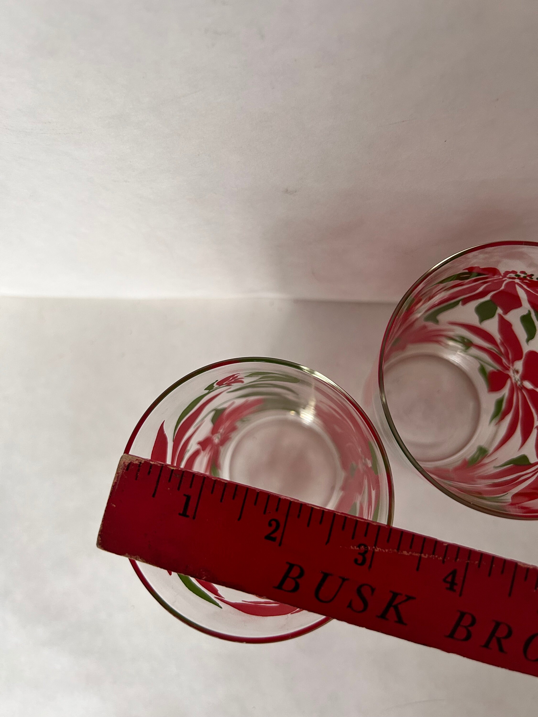 Vintage Christmas Drinking Glasses Set of 2 Holiday Barware - Etsy