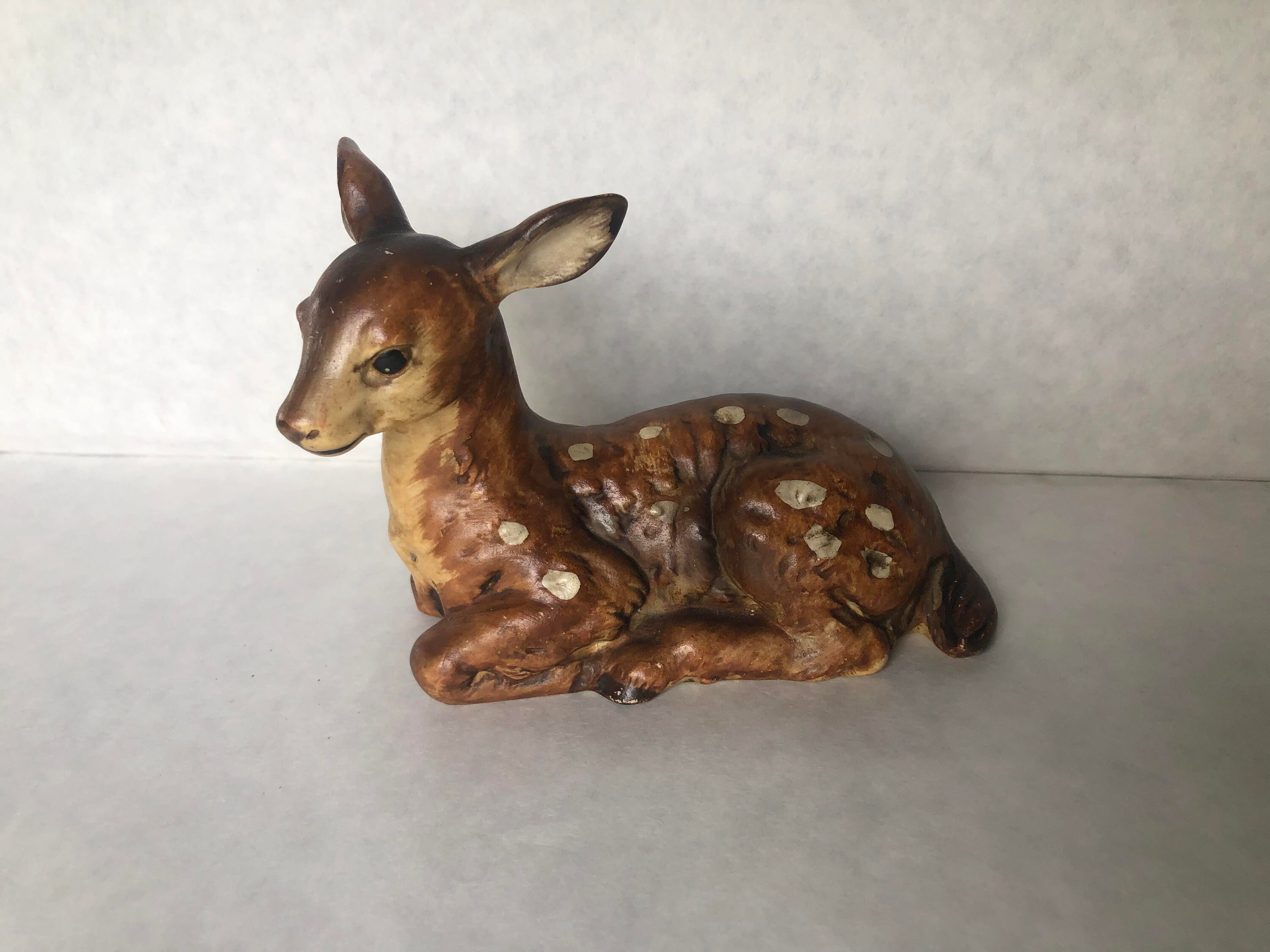 Porcelain Deer Figurine Fawn Antique Etsy