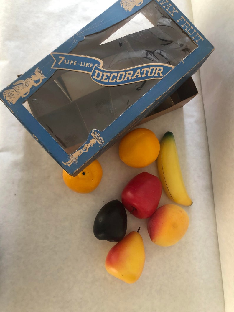 Vintage Wax Fruit in the Original Box 1960 Etsy