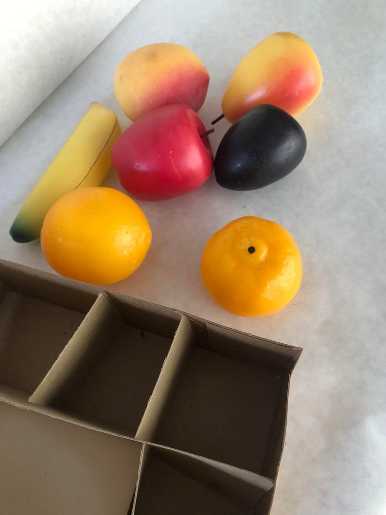 Vintage Wax Fruit in the Original Box 1960 Etsy