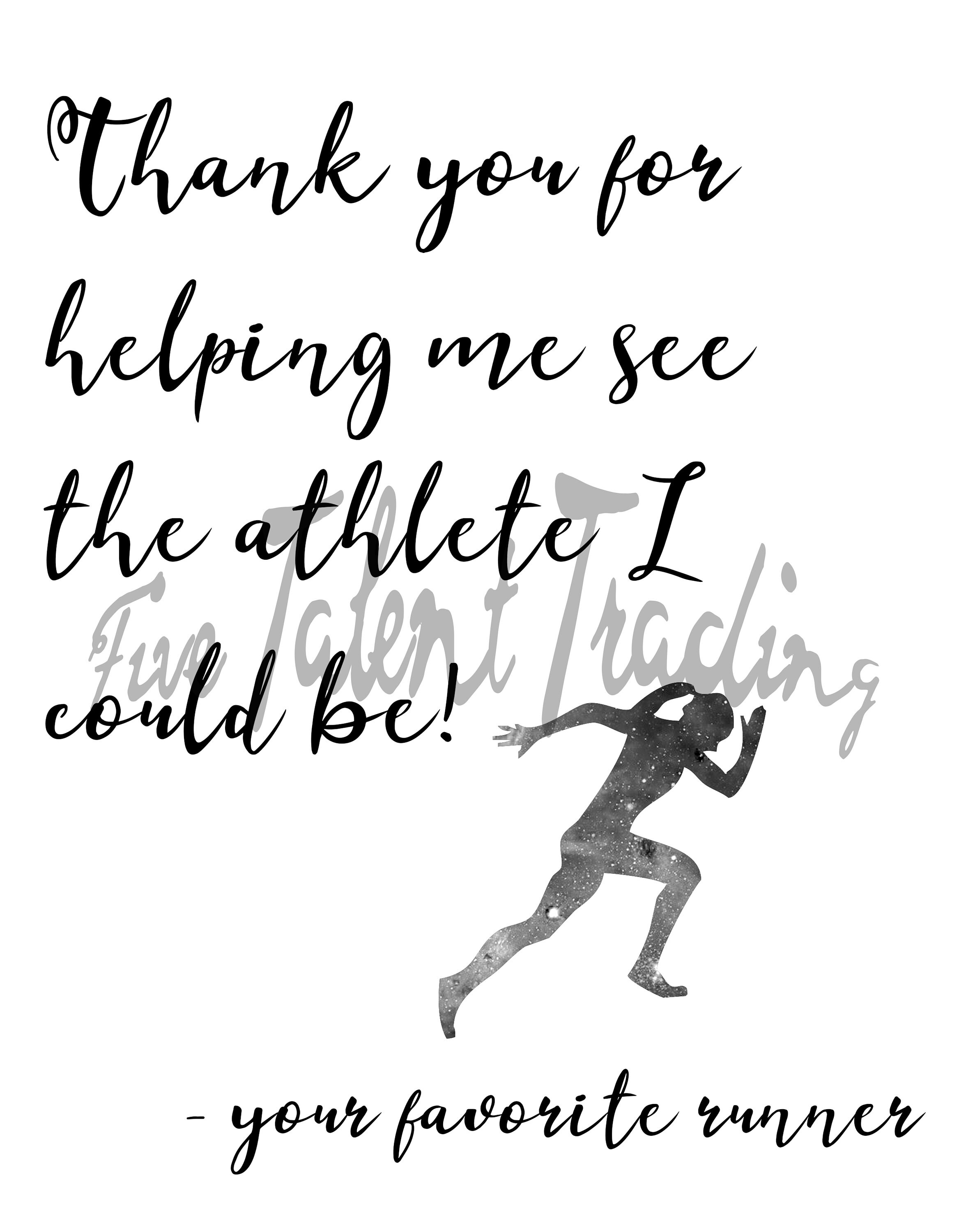 Track and Field Track Coach Gift Track Team Gift Track and Etsy