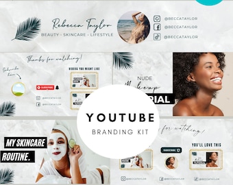 Simple YouTube Channel Branding Kit/ Editable with Canva