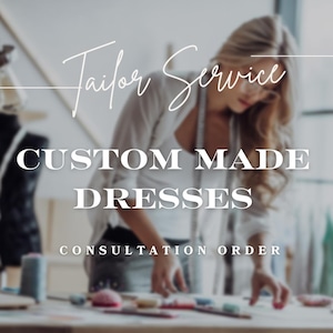 CUSTOM DRESS- Consultation for custom made prom, wedding, evening, party dresses