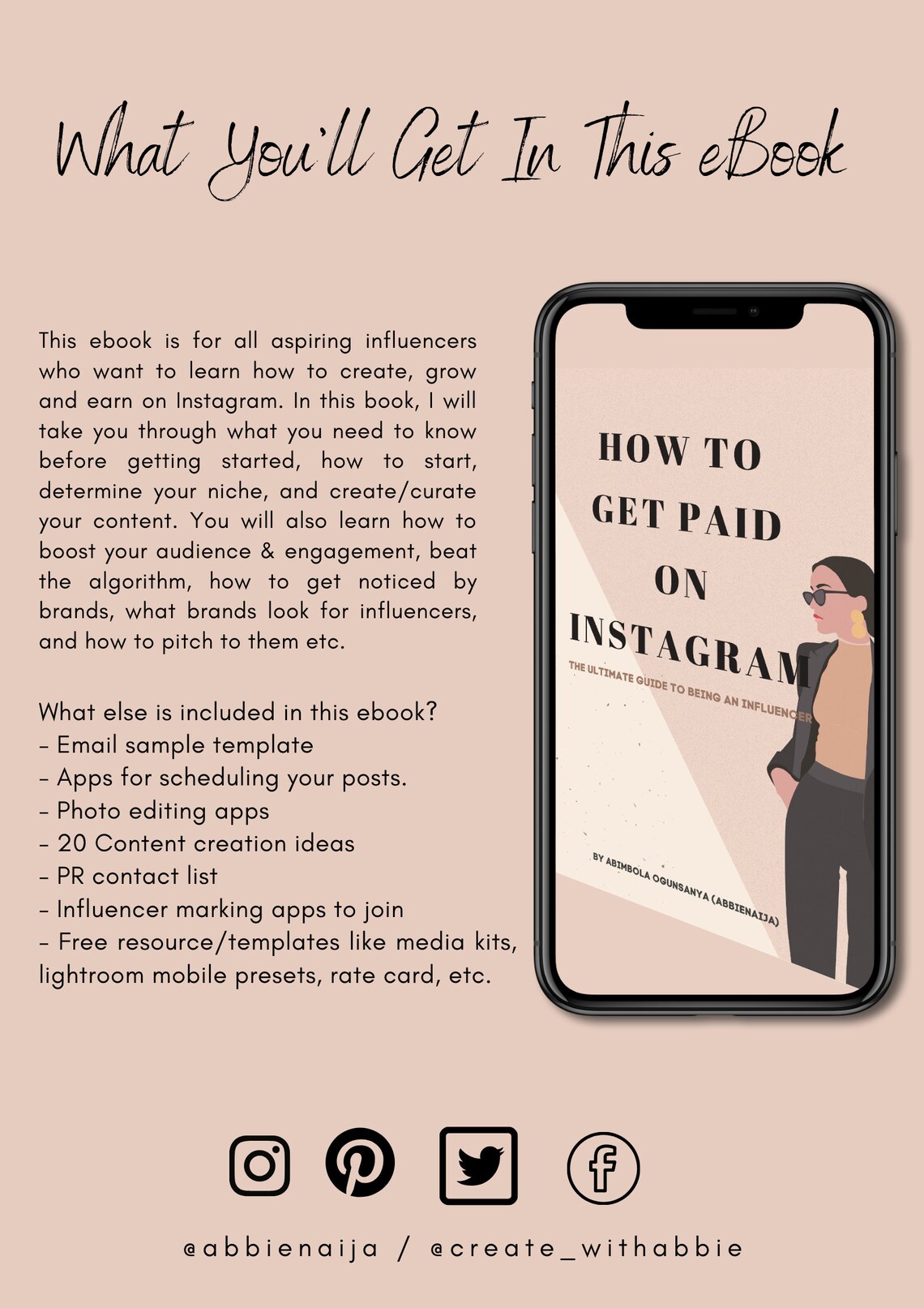 Ebook how to get paid on instagram how to be an instagram influencer