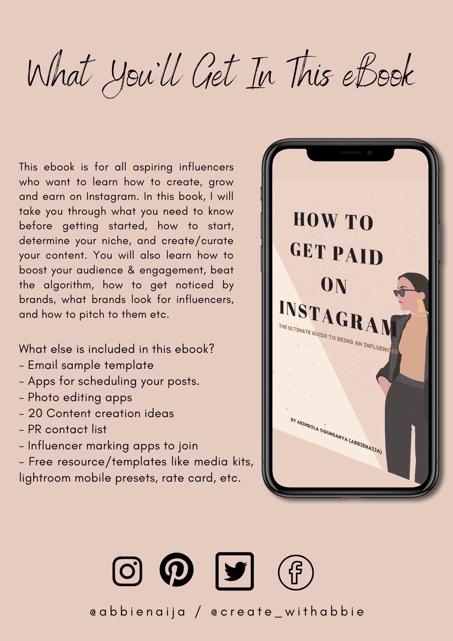 Ebook how to get paid on instagram how to be an instagram influencer