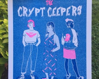 Crypt Ceepers Risograph Print 2-Color 8.5" X 11"