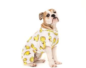 Dog Pyjama's Onesie Pet Duck PJs Pet Apparel Accessories Jammies Sleepwear Outfit Clothes Clothing Designer Cute Fashion Pablo & Co.