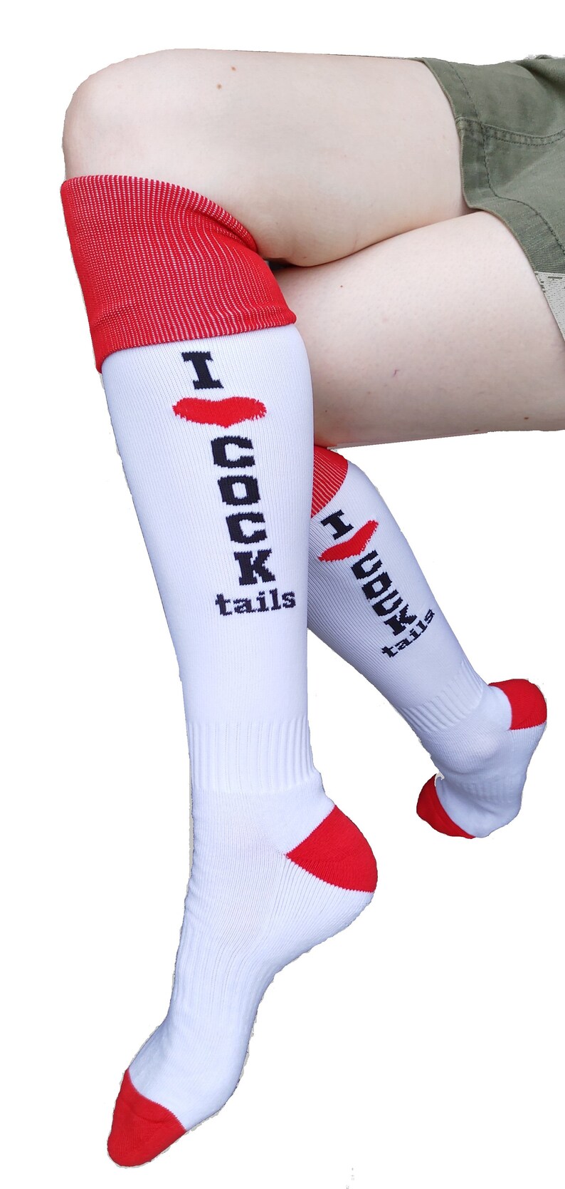 COCKtail long athletic kneehigh socks Etsy