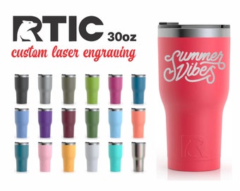 RTIC 30oz Matte Tumblers - FREE Laser Engraving - Custom Laser Engraved RTIC Insulated Stainless Steel Powder Coated Tumblers