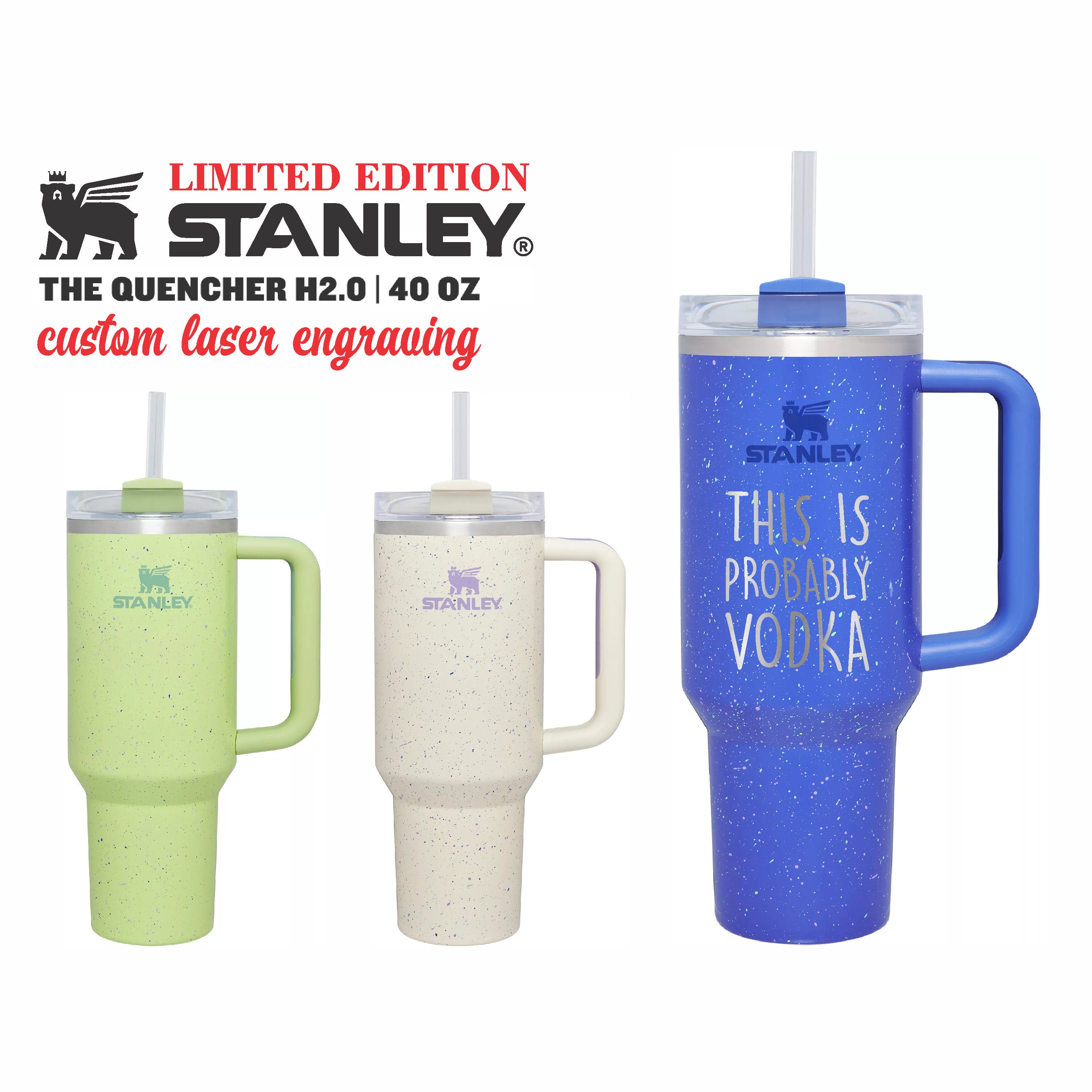 Personalized Engraved Stanley Quencher 40 Oz 30 Oz 20 Oz 