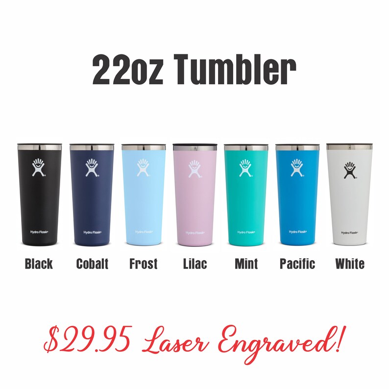 Laser Engraved Hydro Flask Bottles FREE Laser Engraving Etsy