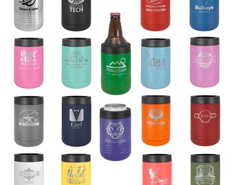 Bulk Custom Laser Engraved Can Colster - (Case of 24) - Stainless Steel Powder Coated Polar Camel Tumblers