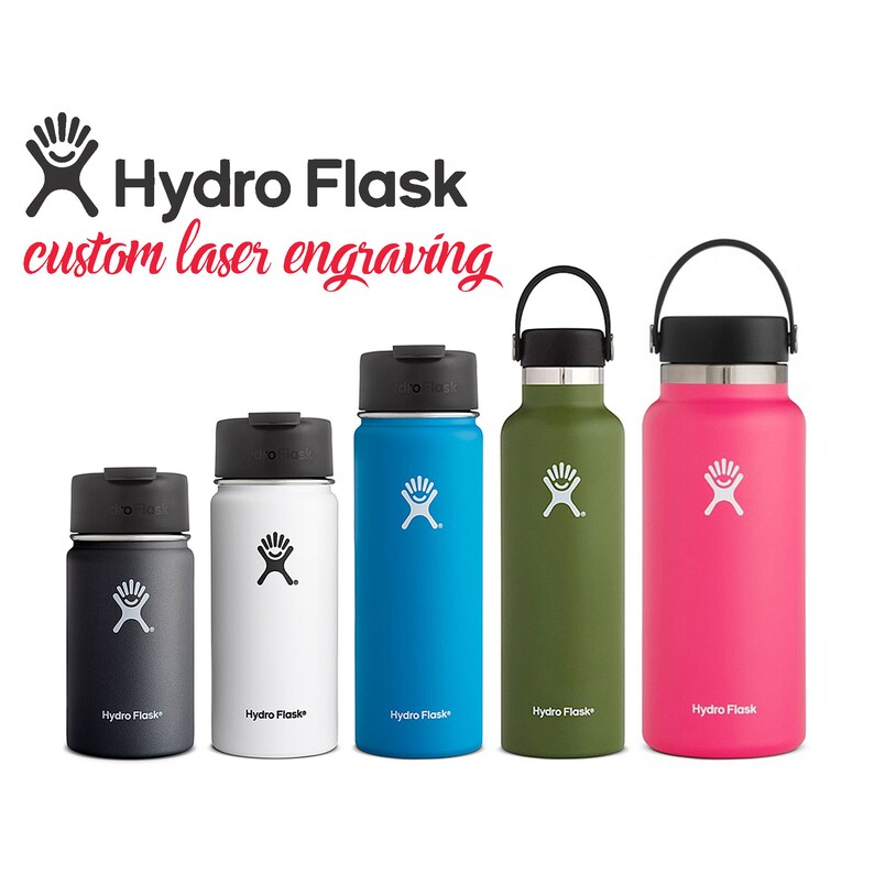 Laser Engraved Hydro Flask Bottles FREE Laser Engraving Etsy