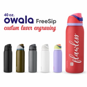 Owala 40oz Stainless Steel Tumbler With Handle FREE Laser Engraving  Stainless Steel Powder Coated Owala Spill Proof Tumbler With Handle 