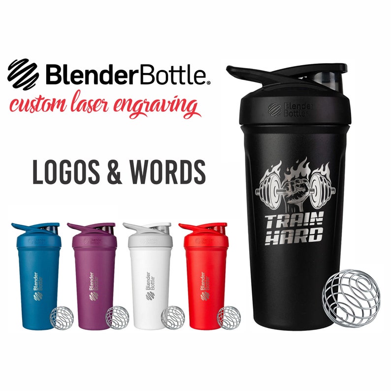 Stainless Steel Blender Bottles FREE Laser Engraving Etsy