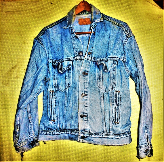 levis denim jacket vintage size mens medium - image 1