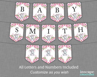 Pink elephant baby shower | Etsy