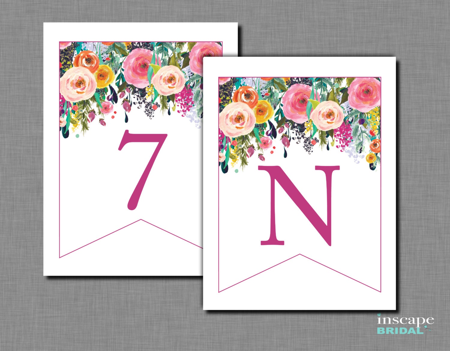 floral baby shower banner printable all letters numbers
