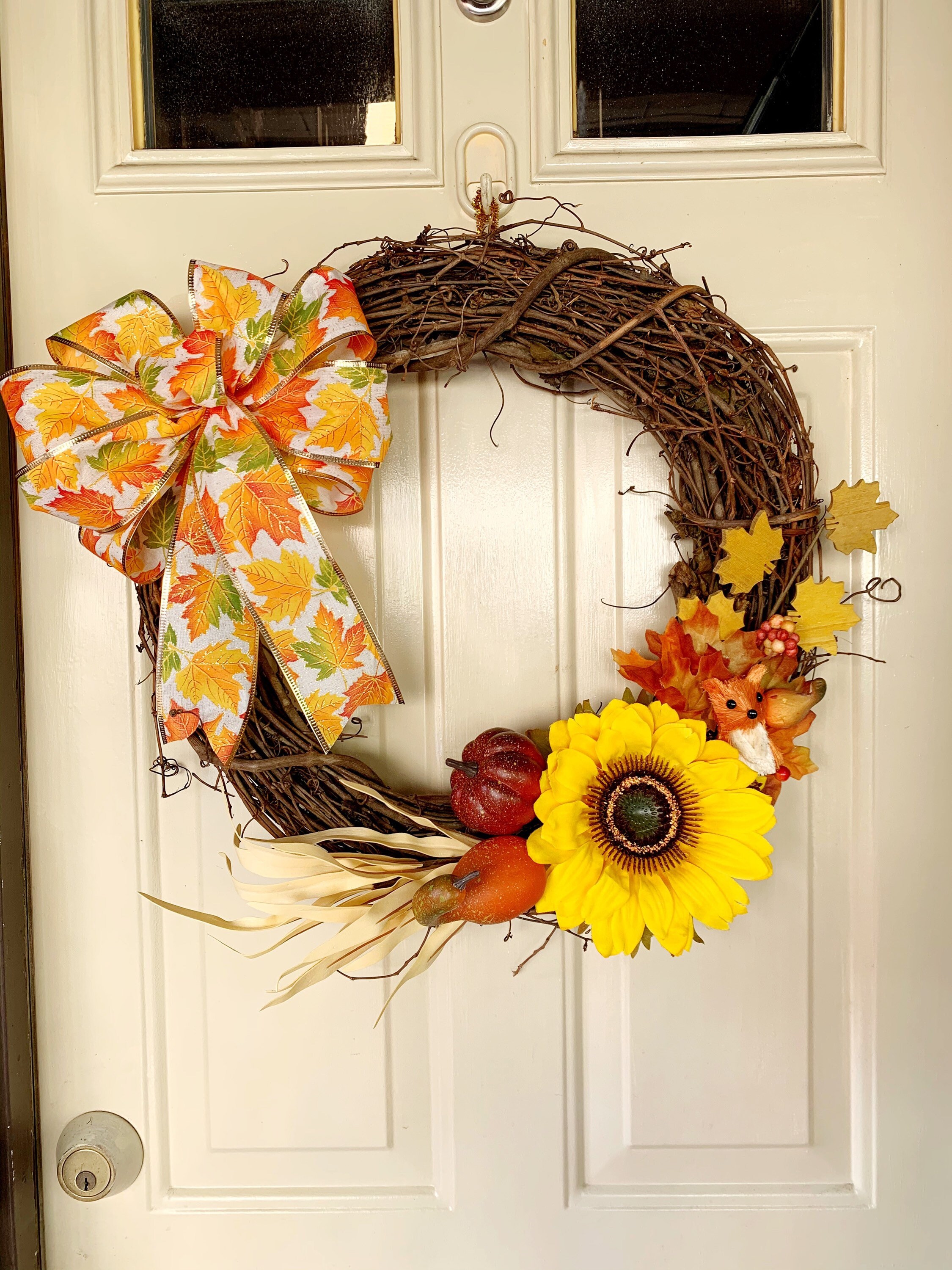 Sunflower Fall or Autumn Wreath Etsy