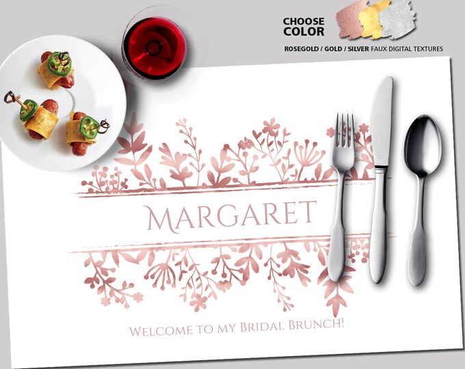 Printable Placemat Template Personalized for Bridal Showers - Etsy